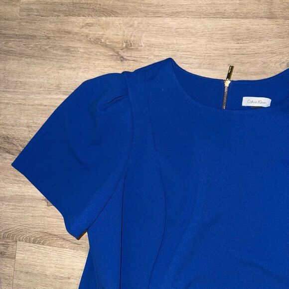 Calvin Klein Dress Women Plus 22W Blue Sheath Career Corporate Church Timeless - Picture 3 of 7